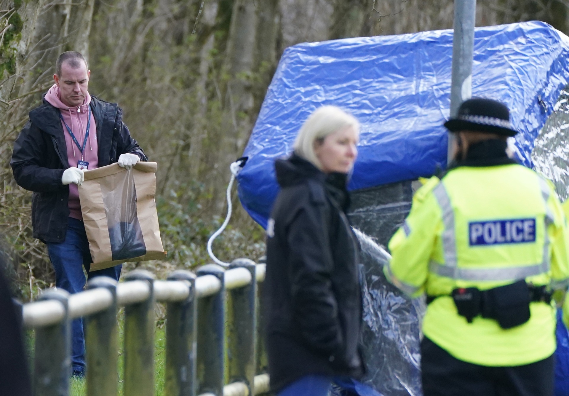 Police at the scene on Nairn Road in Greenock following the death of Neil Canney.