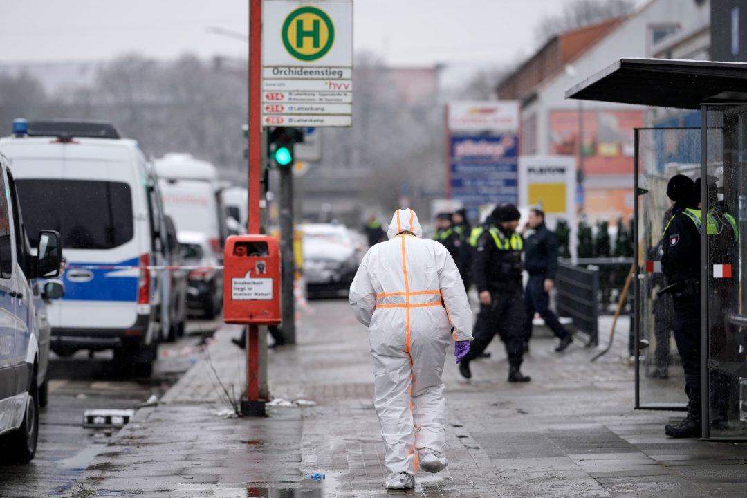 Unborn baby among those killed in shooting at Jehovah’s Witness hall in Hamburg, Germany