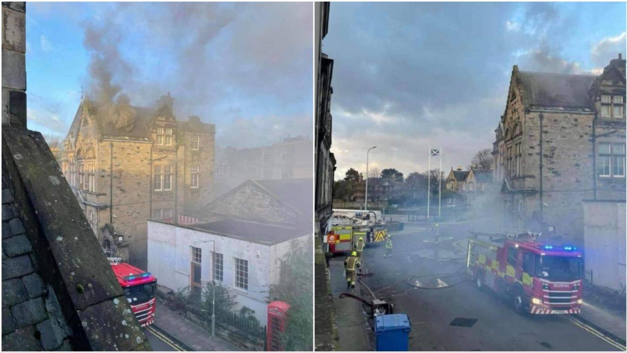 Emergency services close roads after fire breaks out at former Kitty’s nightclub in Kirkcaldy