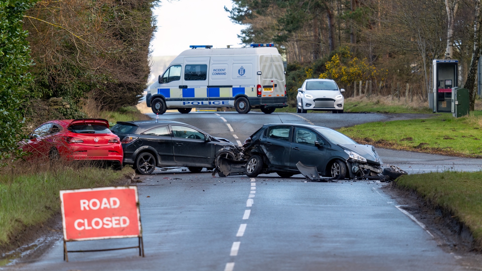 B9039 Road leading to Ardersier and near Inverness Airport.