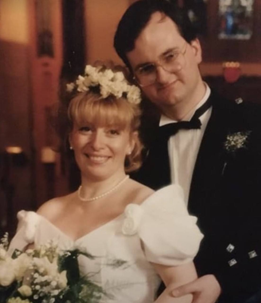 Stuart and Jane on their wedding day in 1995