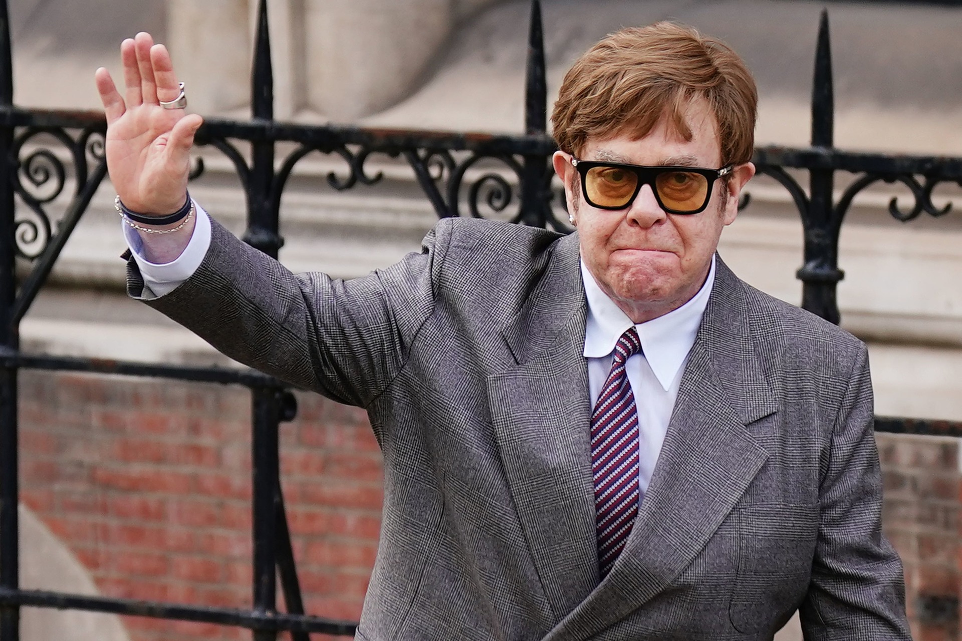 Sir Elton John leaves the Royal Courts Of Justice on Monday (Aaron Chown/PA)