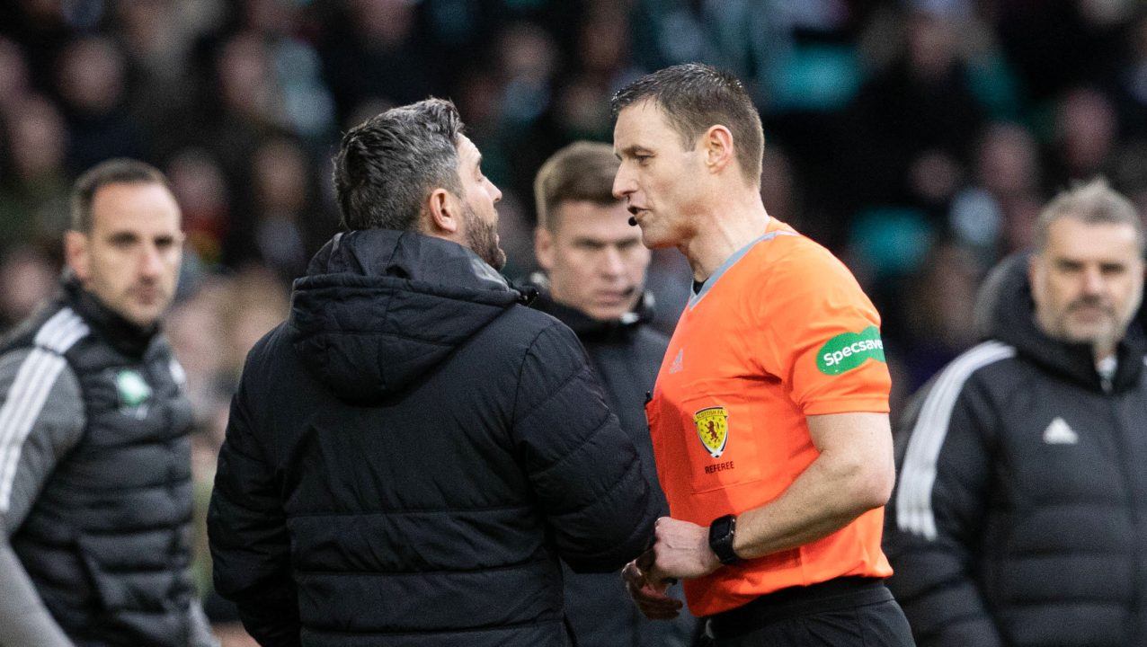 Hibernian boss Lee Johnson: You have to point fingers at referee’s performance
