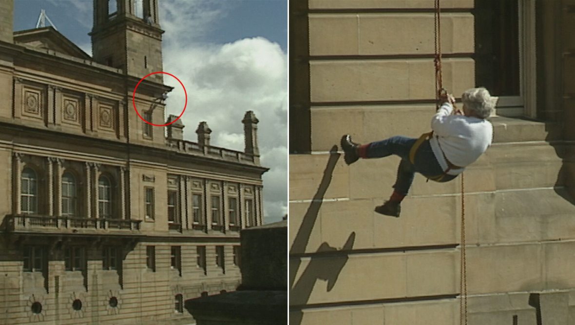 Nancy was featured by STV's Scotland Today in 1989, when she abseiled down Paisley Town Hall.