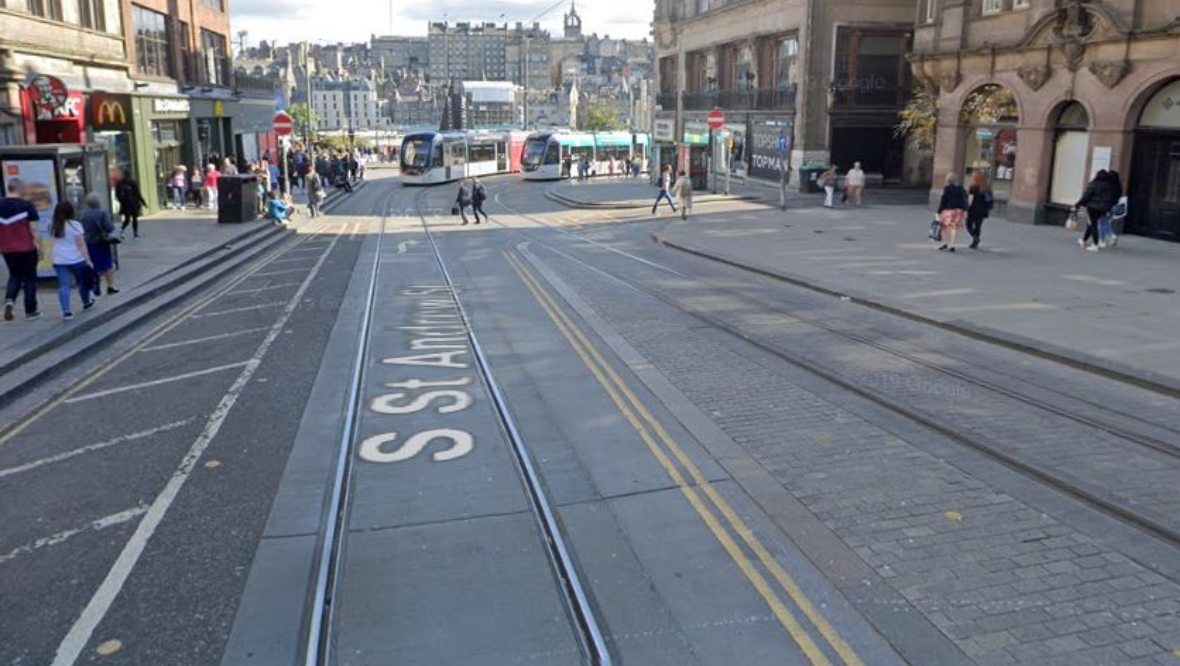 Woman taken to hospital after being struck by bus on Edinburgh street