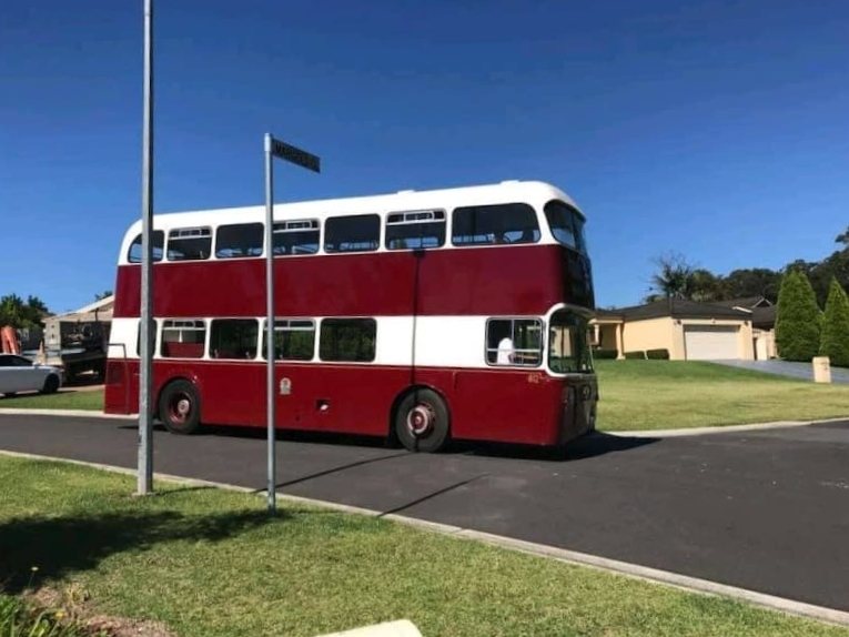 The roadworthy bus was imported for Australian roads in 2014. 