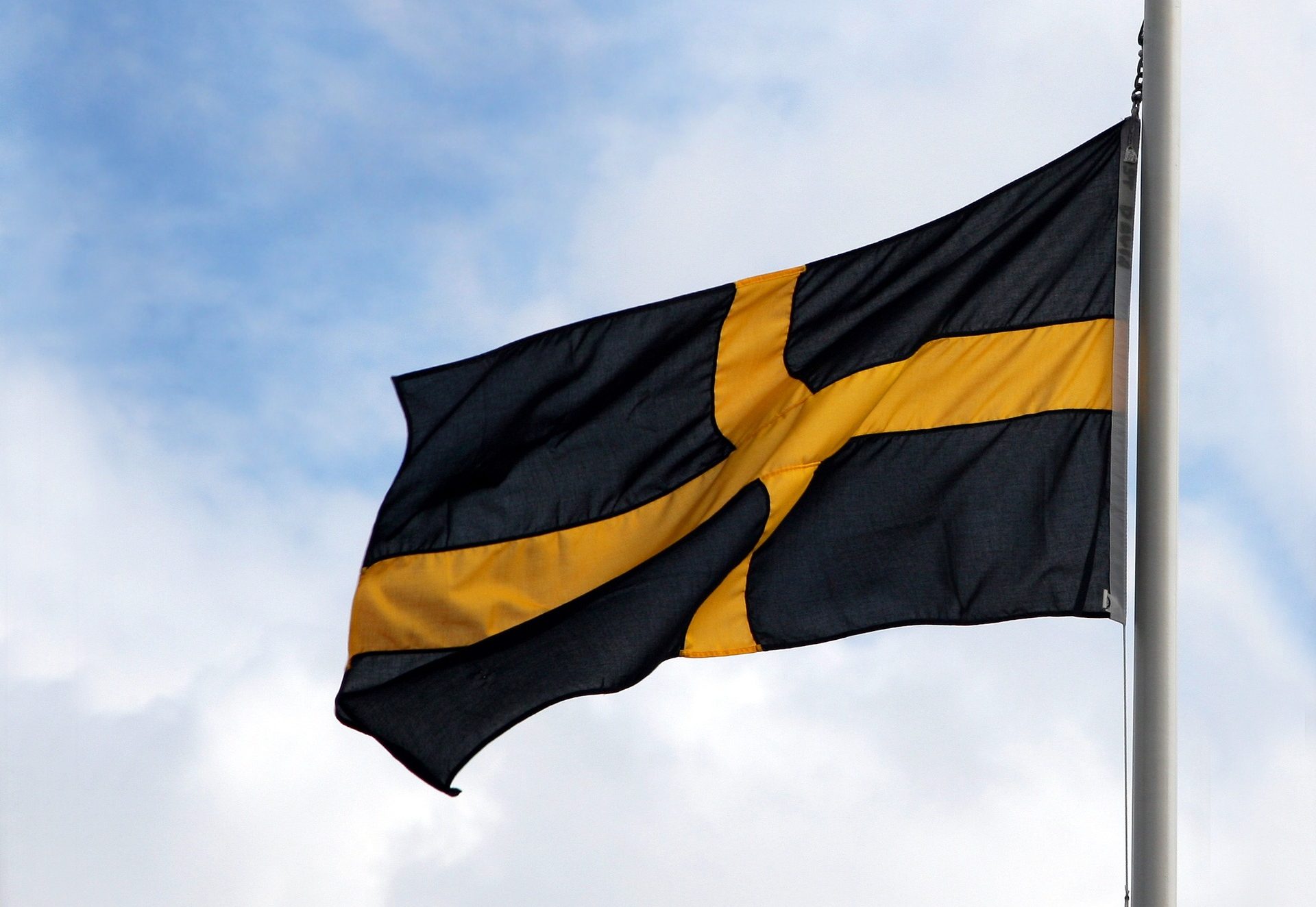 The Saltire was later replaced with the flag of Saint David, which features a different cross in black and yellow. 
