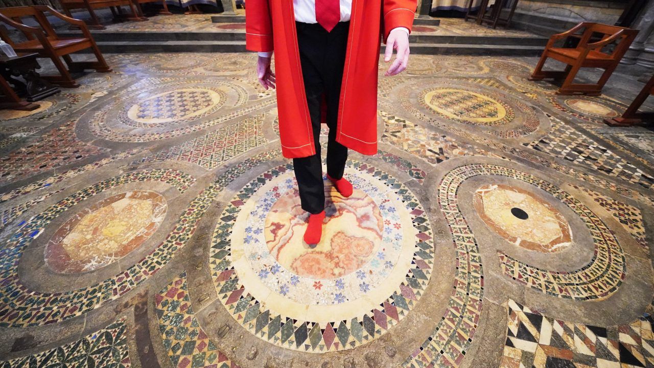 Westminster Abbey: Visitors allowed to walk on spot of King’s coronation – but only in socks