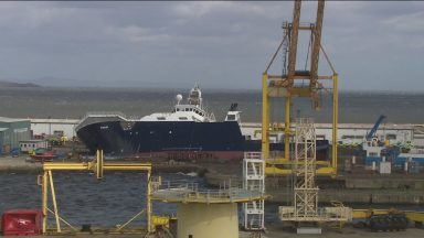 Major incident at Leith Docks as ship tips over in dry dock