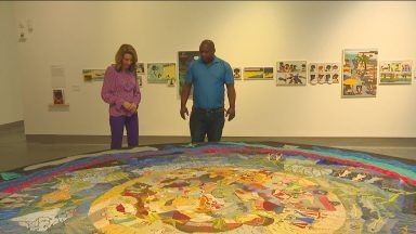 Artwork showing global connections to the ocean on display