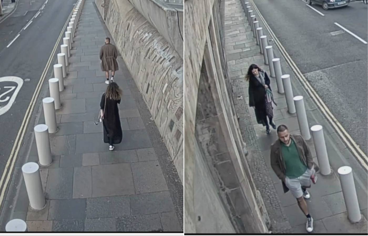 Kashif Anwar, 29, and Fawziyah Javed, 31, on High Street at the Scottish Parliament in Edinburgh on September 2, 2021.