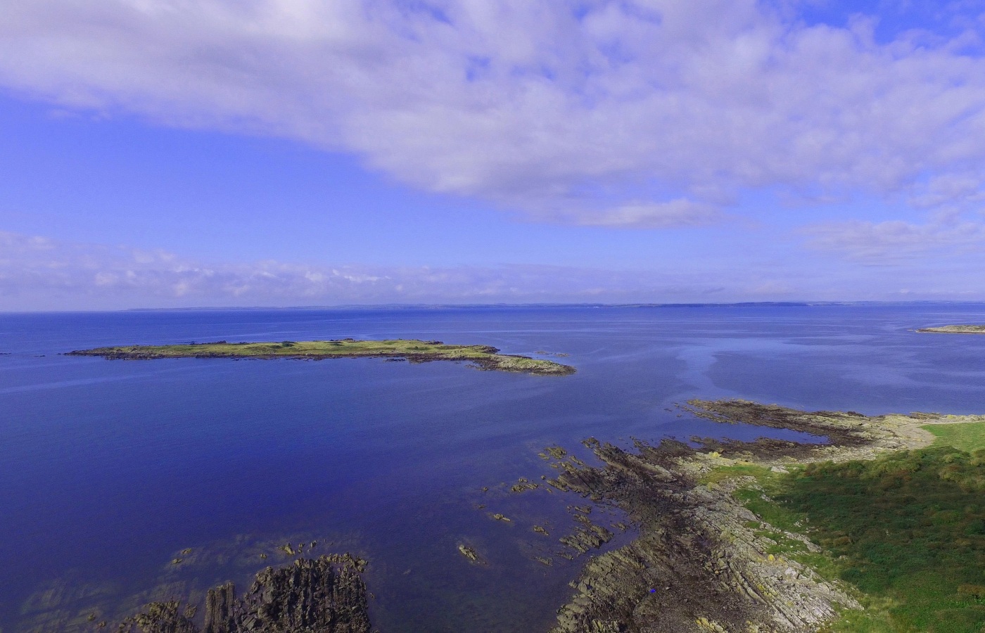 The 25-acre island has 'outstanding views' and is said to be rich in birdlife and wildlife.