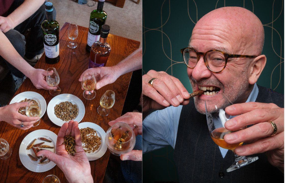 Man overcomes fear of bugs after eating scorpions and locusts with whisky at Scotch Malt Whisky Society event