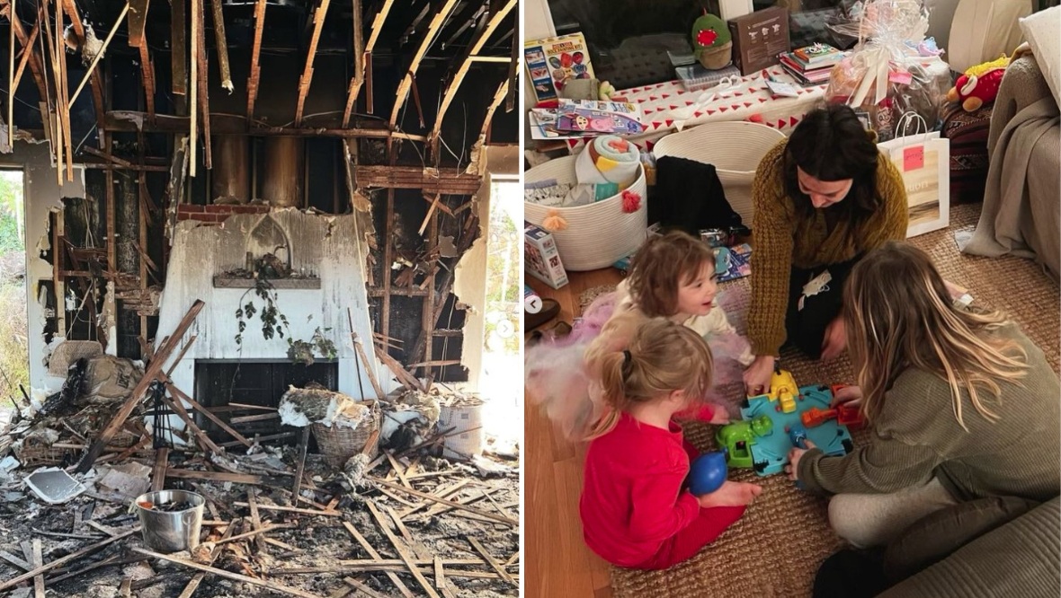 Grey’s Anatomy star Caterina Scorsone saved her three children from a fire that destroyed their home. 