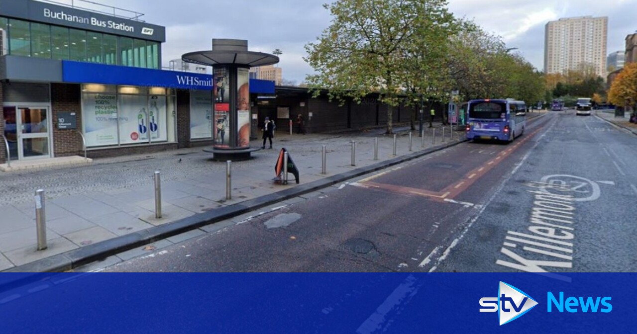 Man taken to hospital after being struck by bus near Buchanan Bus