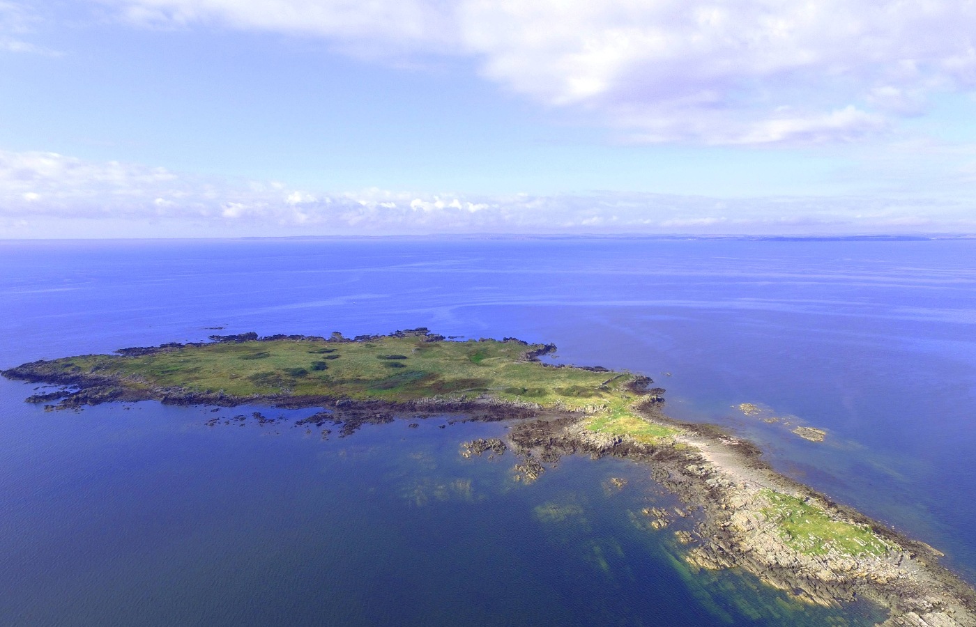 The island is on the market for offers over £150,000.