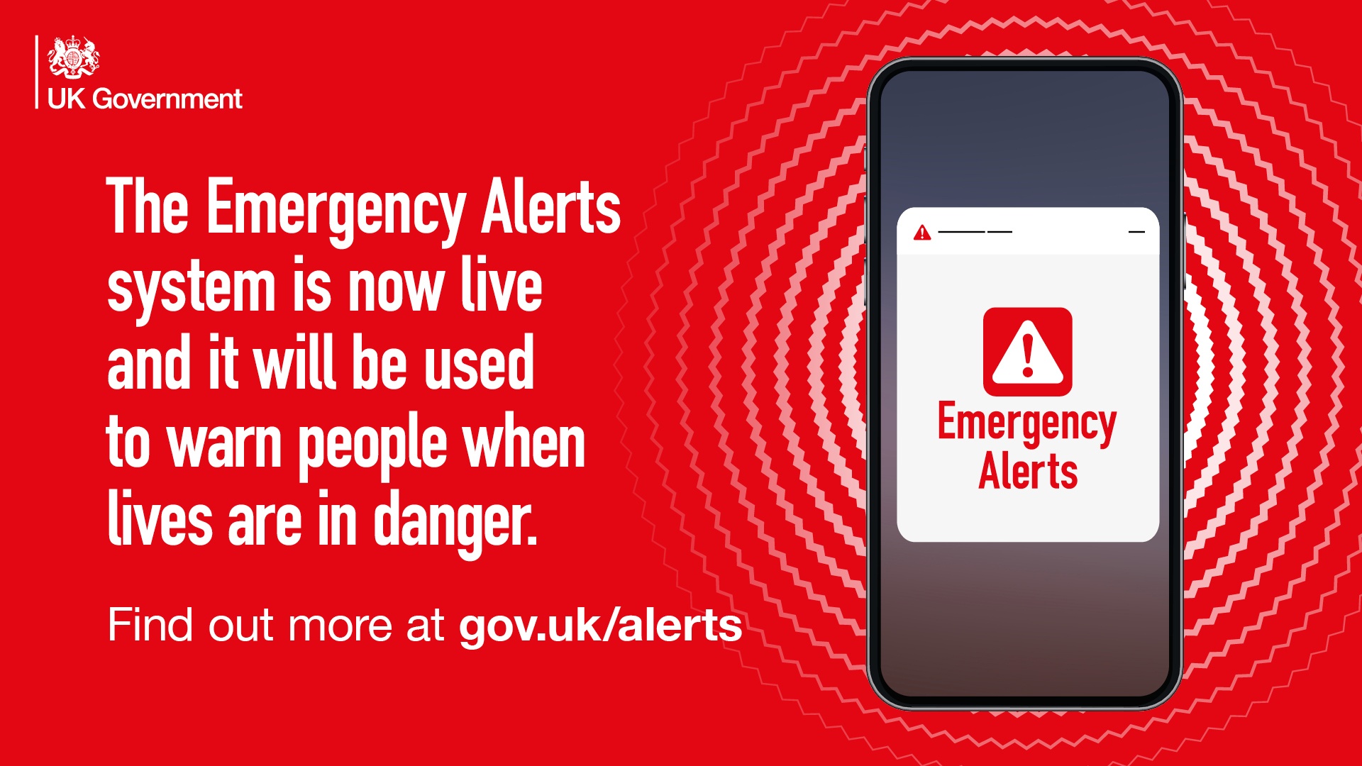 Sunday's alert is a test, but future emergency alerts will be used to inform people about severe threats to life in particular areas, such as flooding or wildfires.