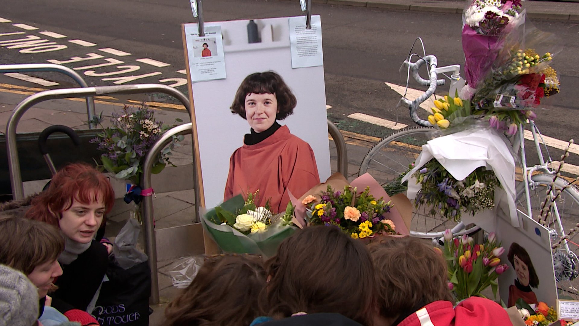 Floral tributes laid for Emma Burke Newman in January last year.