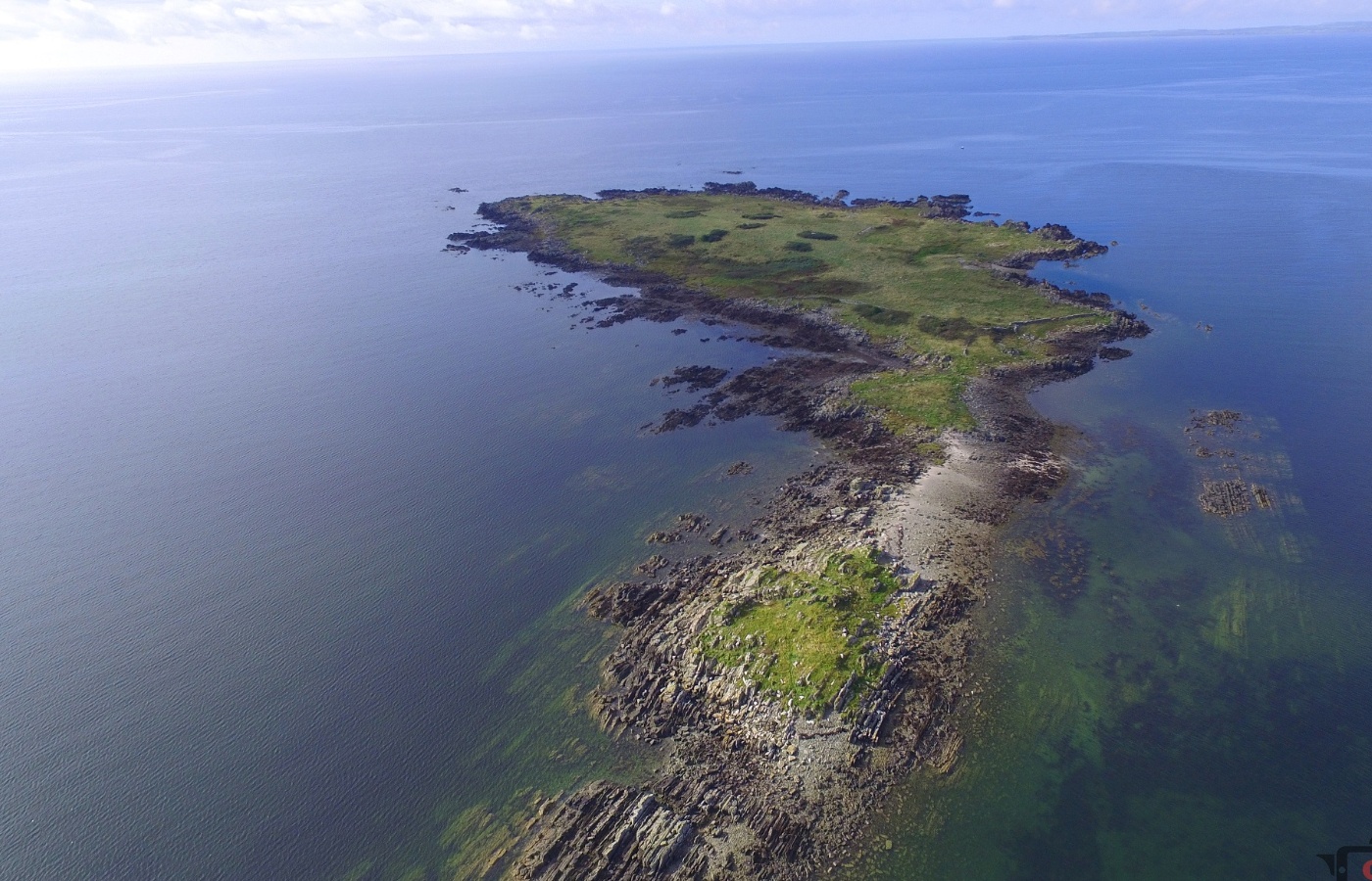 The island can be accessed by boat or by foot on a low tide. 