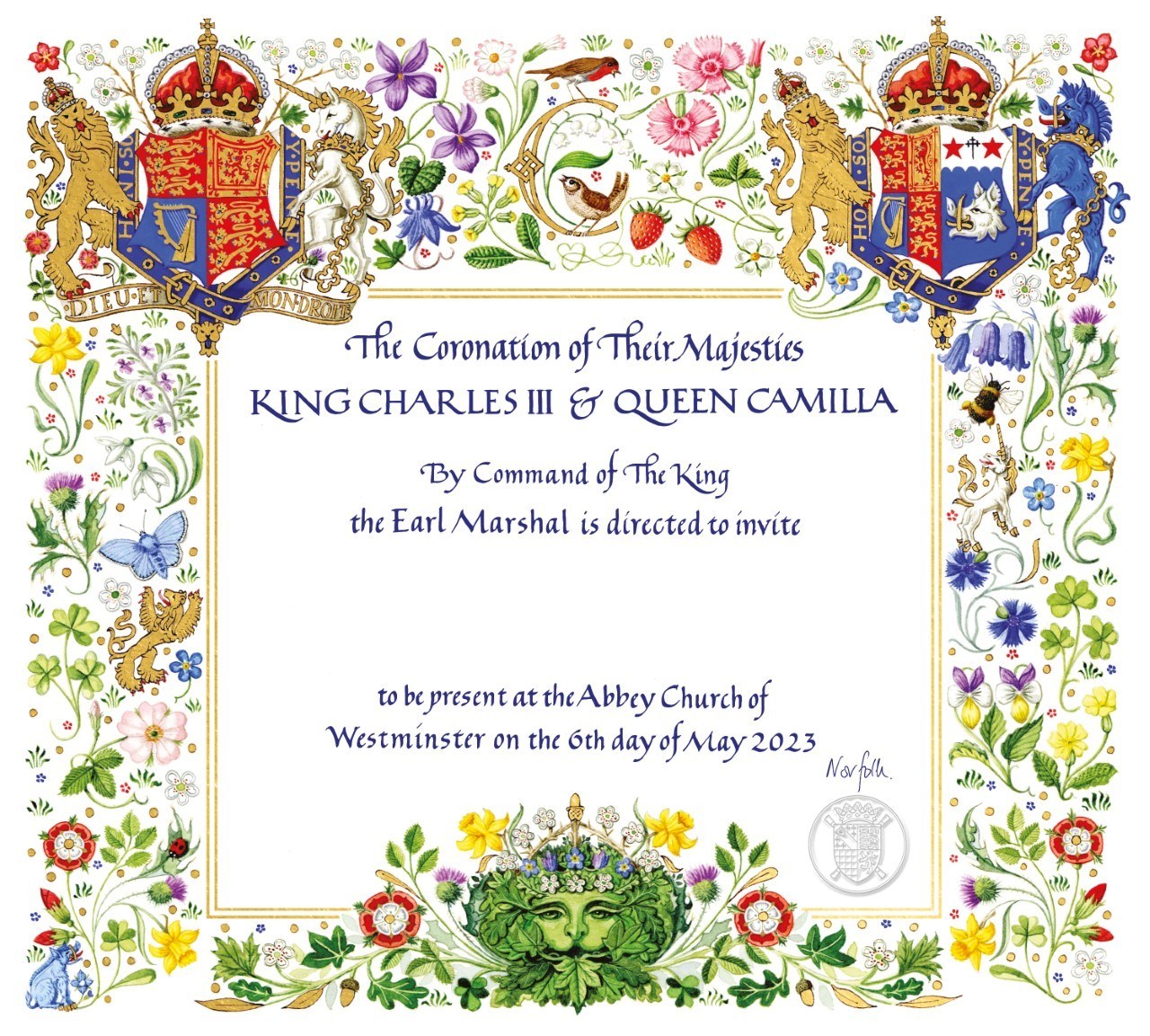 Buckingham Palace of the invitation to the May 6 Coronation of King Charles III, which will be issued in due course to over 2,000 guests who will form the congregation in Westminster Abbey.