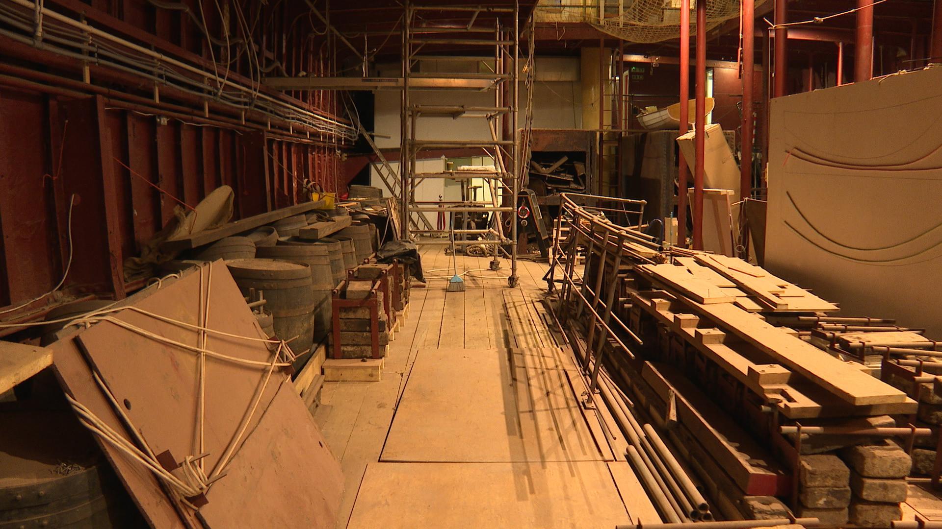 Restoriation work inside the Tall Ship Glenlee.