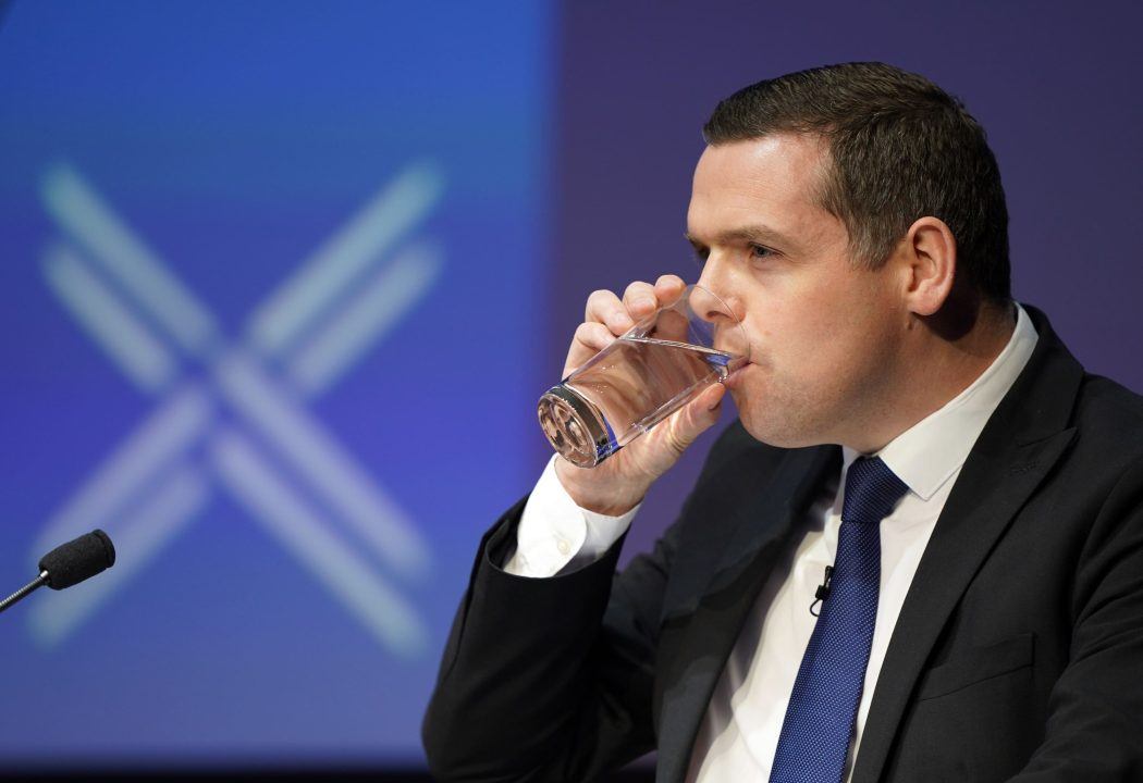Douglas Ross had to phone wife at work over death threat, Scottish Tory leader tells Glasgow conference