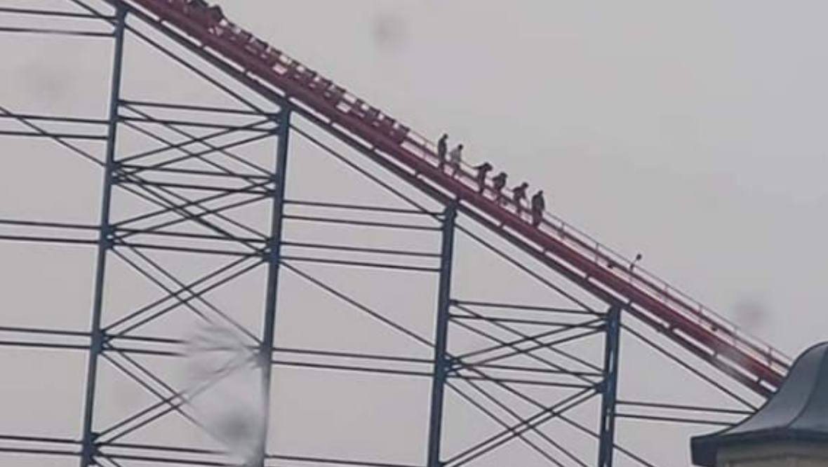 Passengers rescued from UK’s highest rollercoaster in Blackpool for second time in two weeks