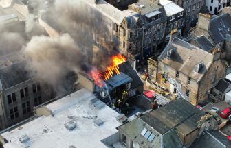 Firefighters tackle blaze above Khushi’s Indian restaurant in Dunfermline city centre