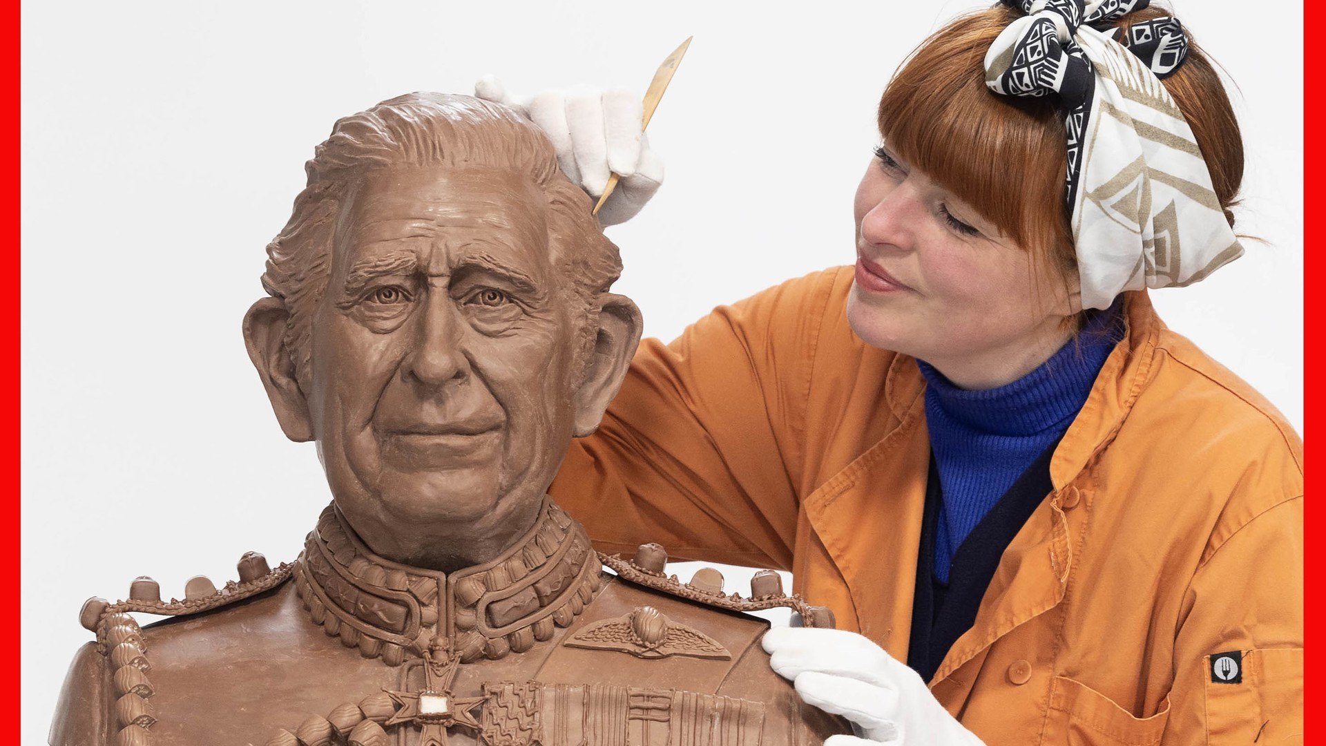 The bust took four weeks to create and weighs over 23kg