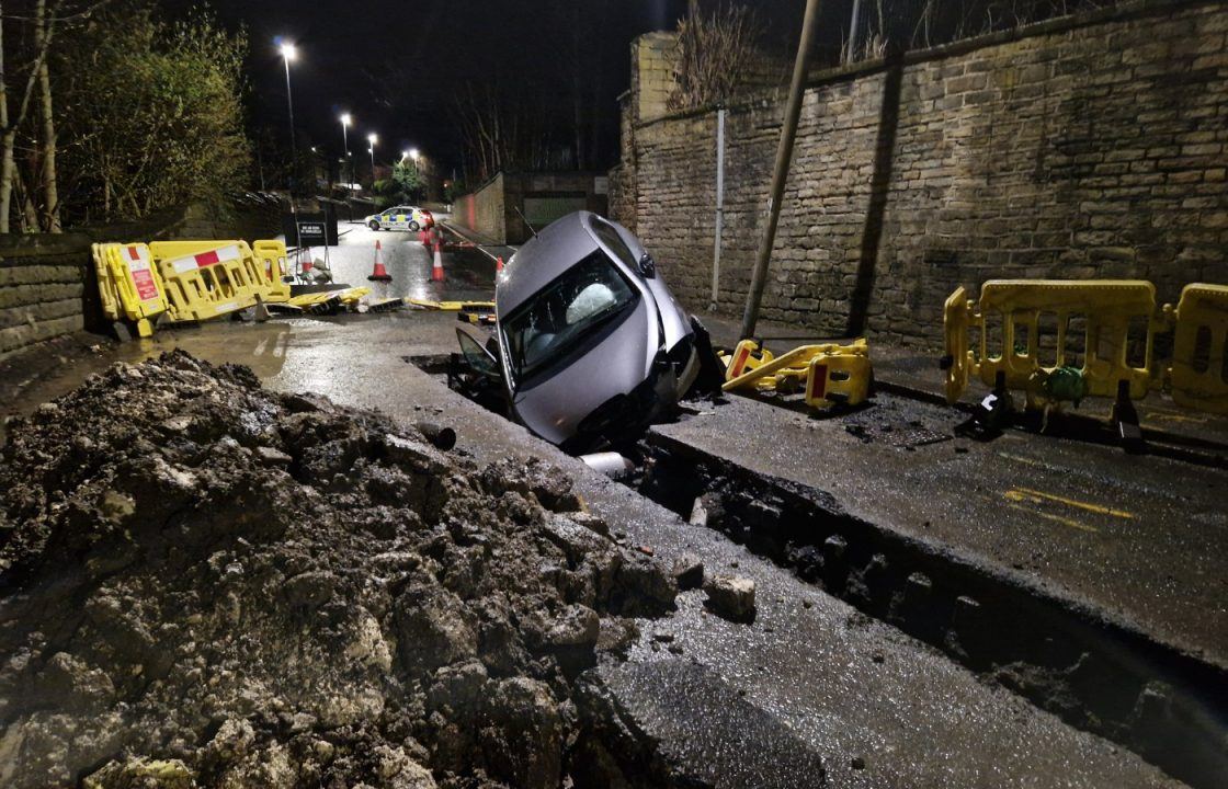 Suspected drug driver crashes car into roadworks hole in Huddersfield