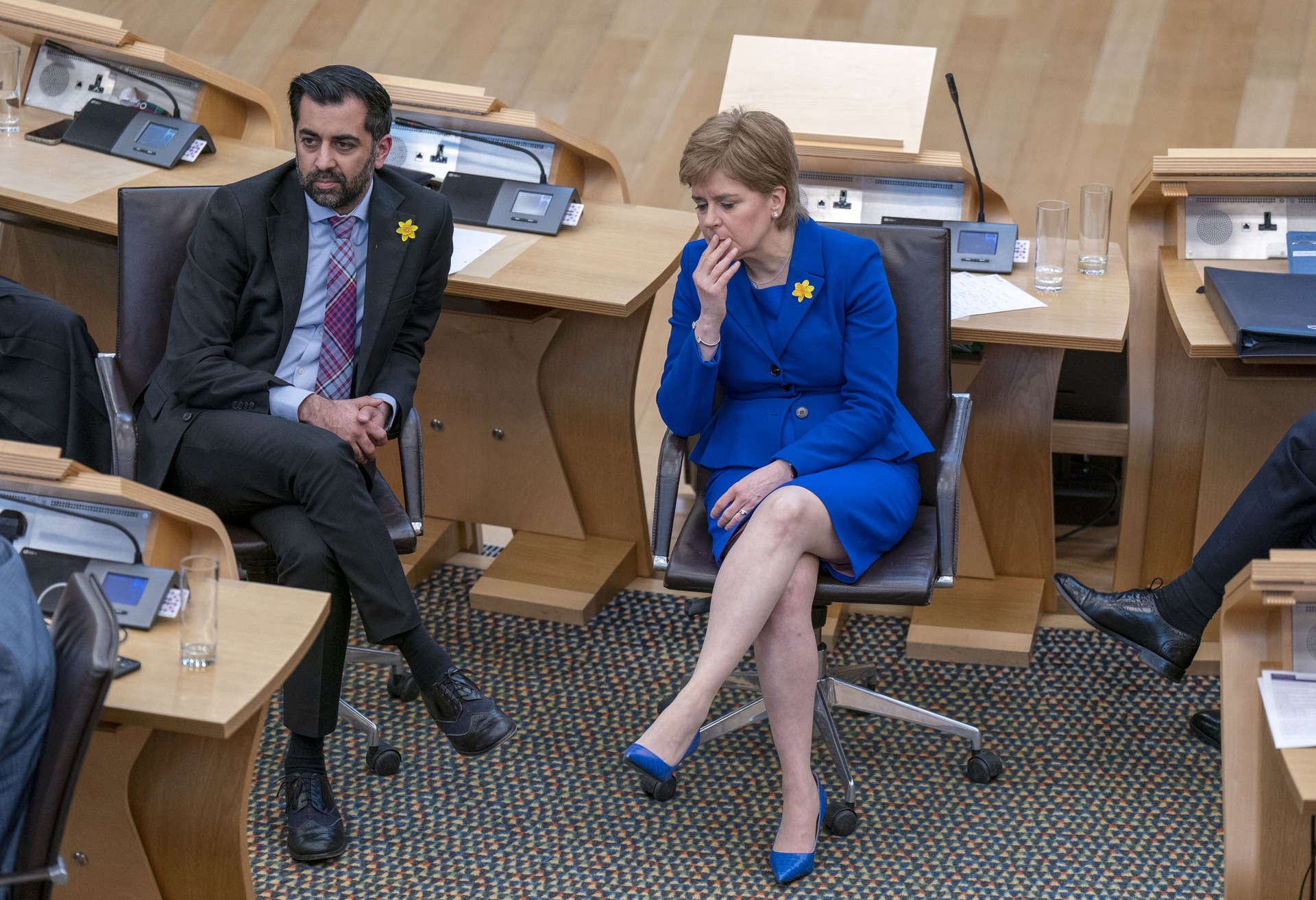 Humza Yousaf said he had not spoken to his predecessor Nicola Sturgeon since her husband was arrested by police investigating SNP finances.