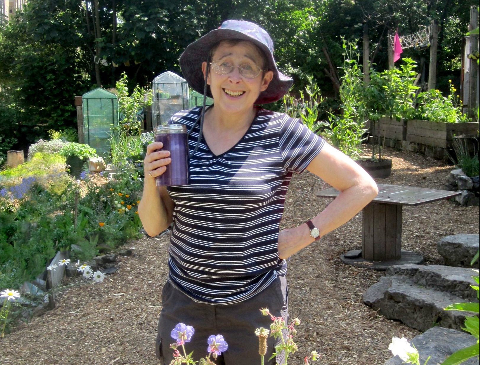Esther Brown was a founding member of the Woodlands Community Garden. 