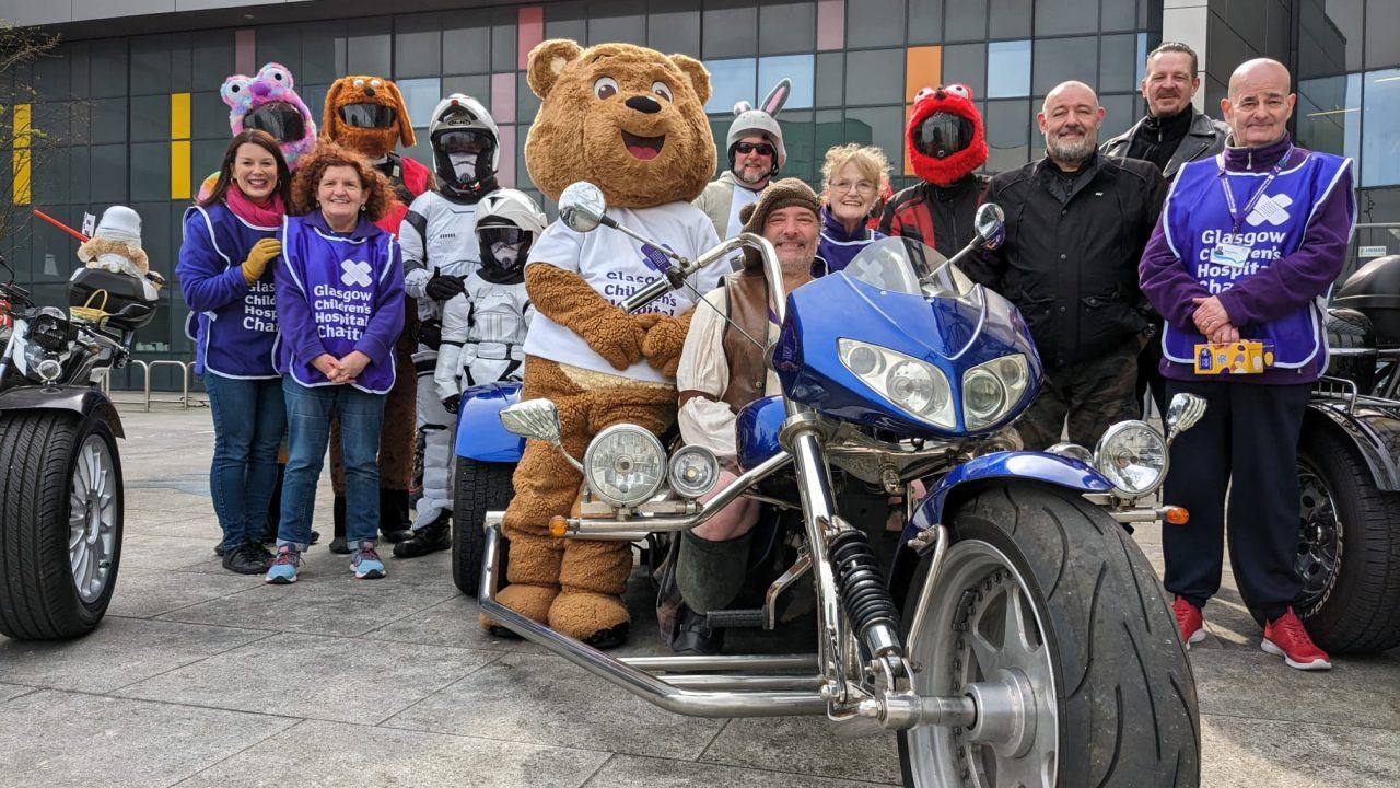 Glasgow Easter egg run: 700 bikers take part in annual event for Children’s Hospital Charity