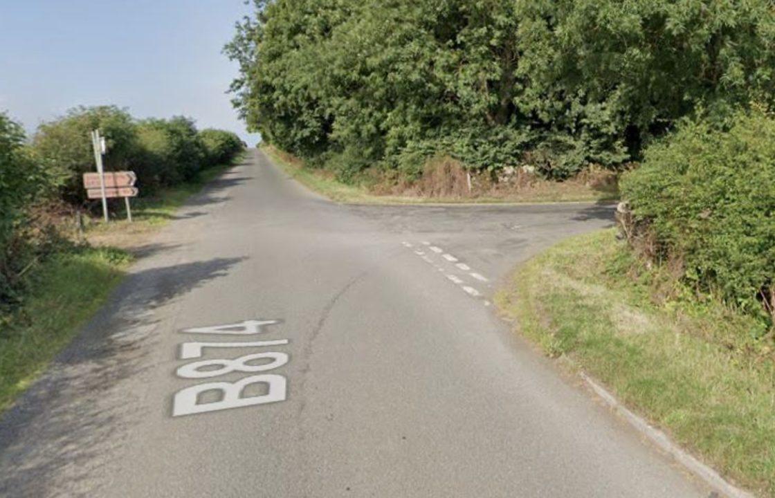 One person rescued from car by fire crews and five others injured following one-vehicle crash on B870