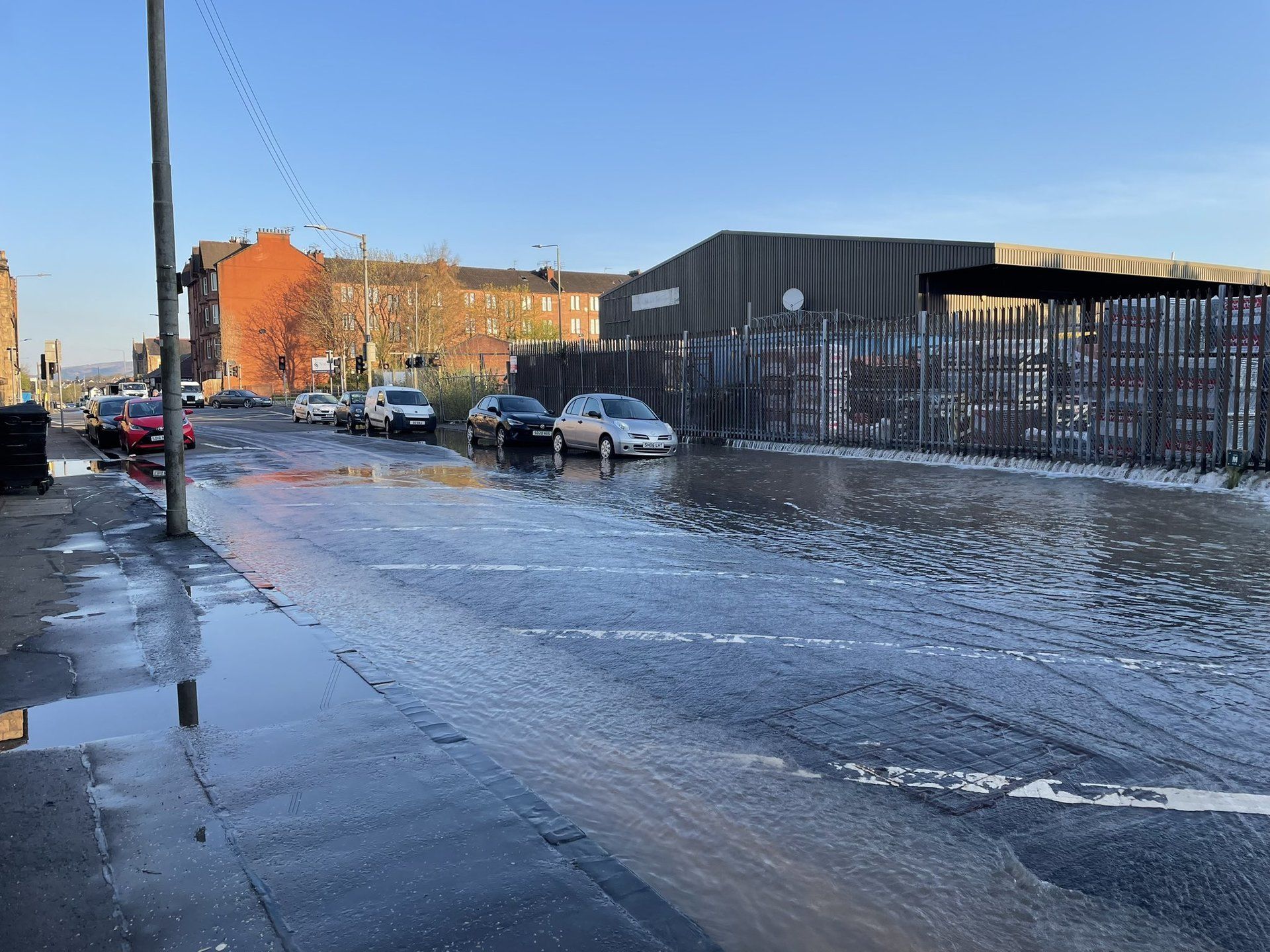 Fulton Street was flooded on Friday morning / John Mann.