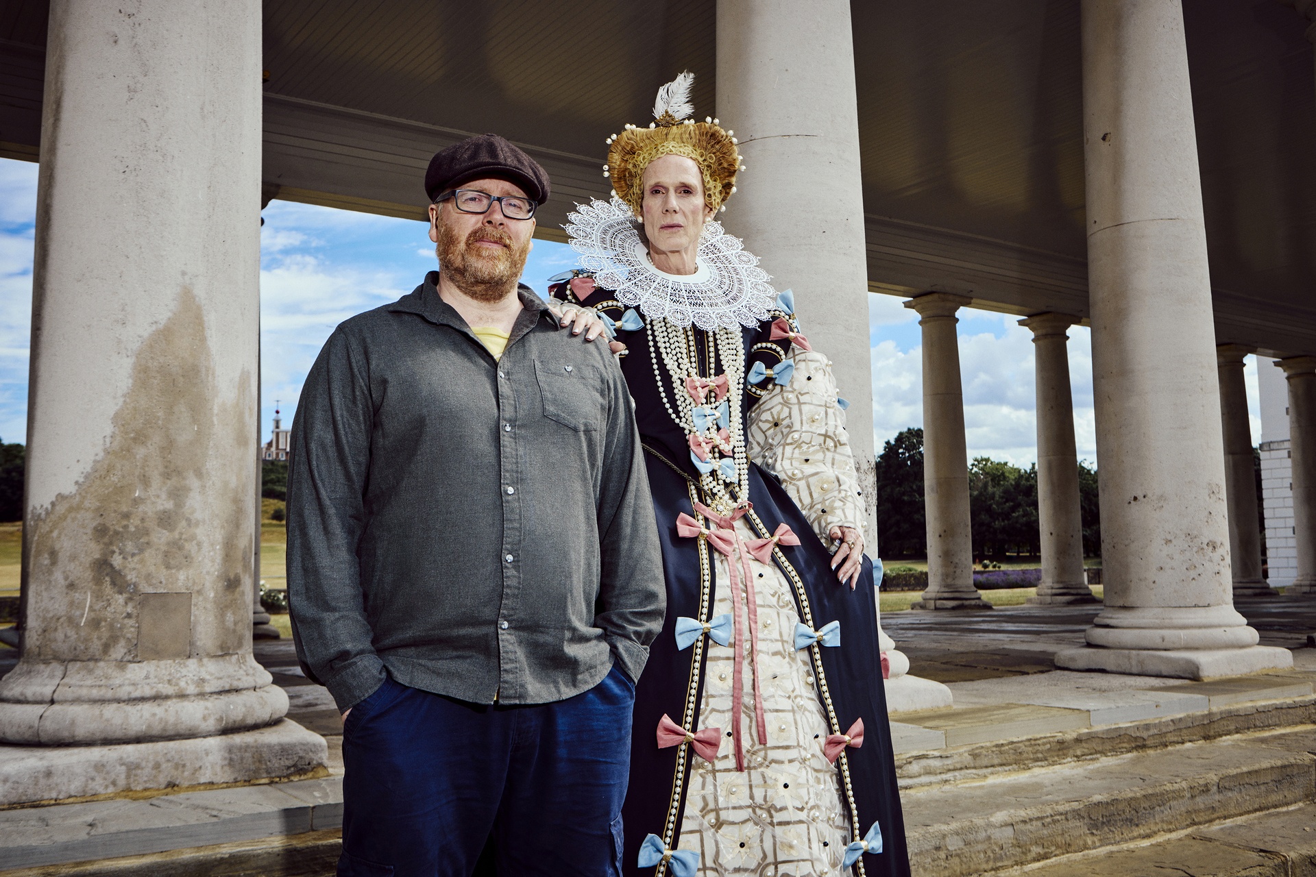 Frankie Boyle (pictured with artist Kit Green) will front a royal documentary ahead of the coronation.