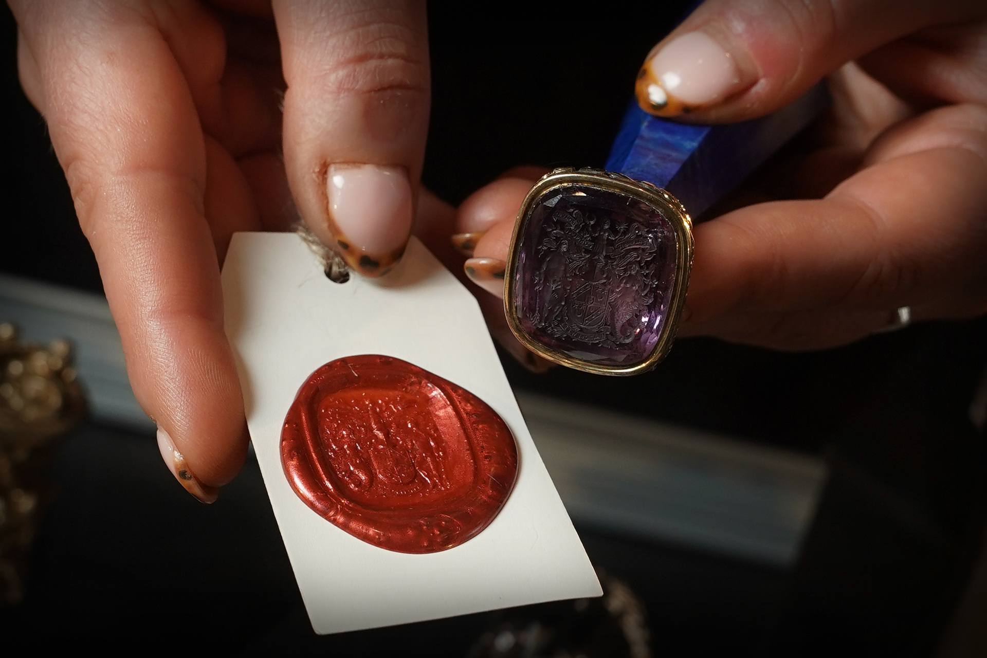 The seal which belonged to Sir Walter Scott.