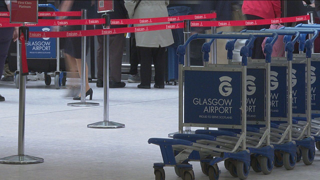 Glasgow airport briefly suspends runway with two flights diverted to Prestwick