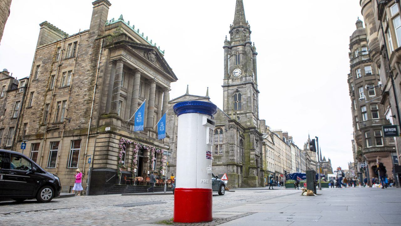 Royal Mail unveils decorated postbox in Edinburgh to celebrate coronation