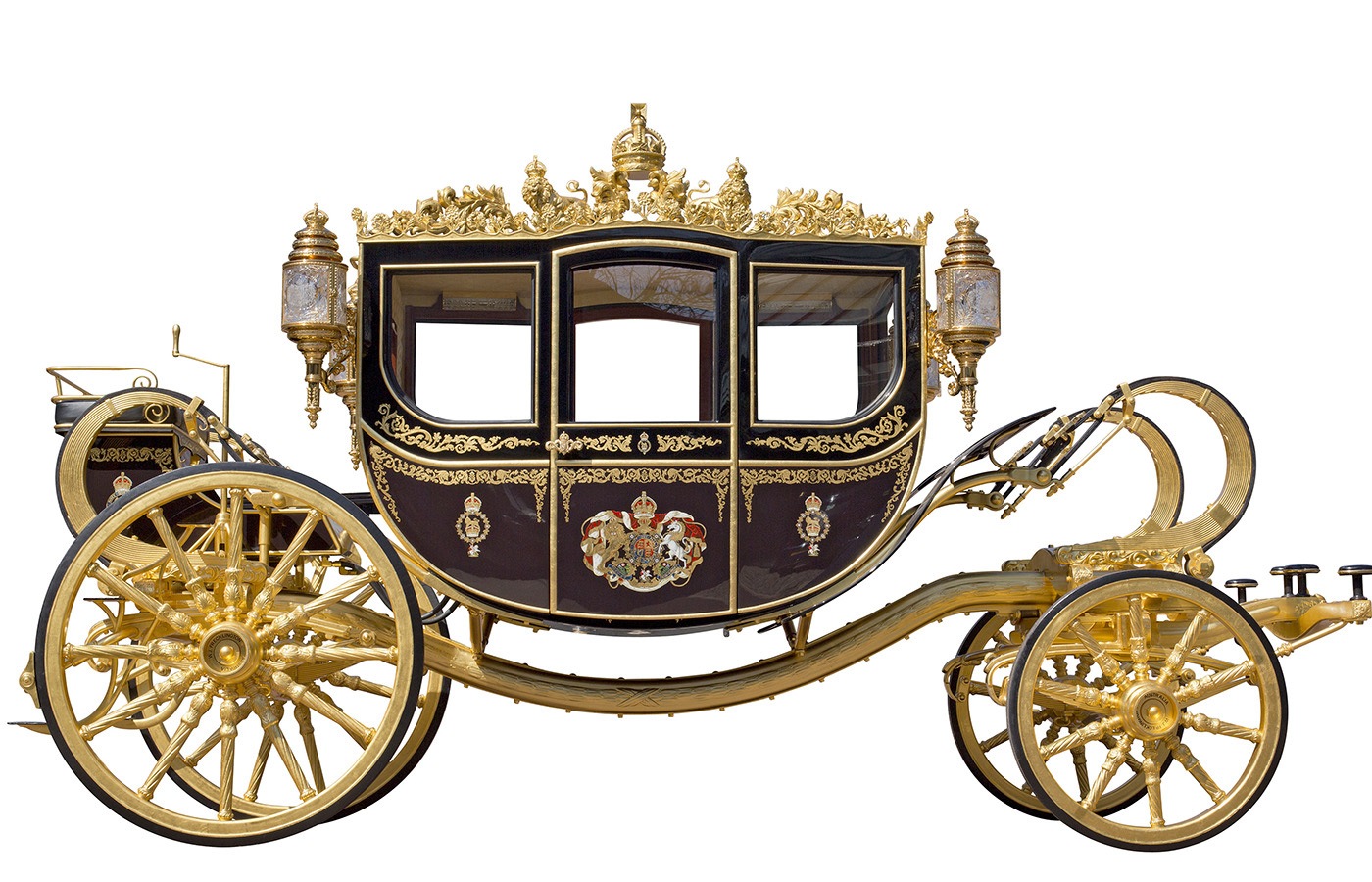 The King and Queen Consort will travel to the coronation in the Diamond Jubilee State Coach.