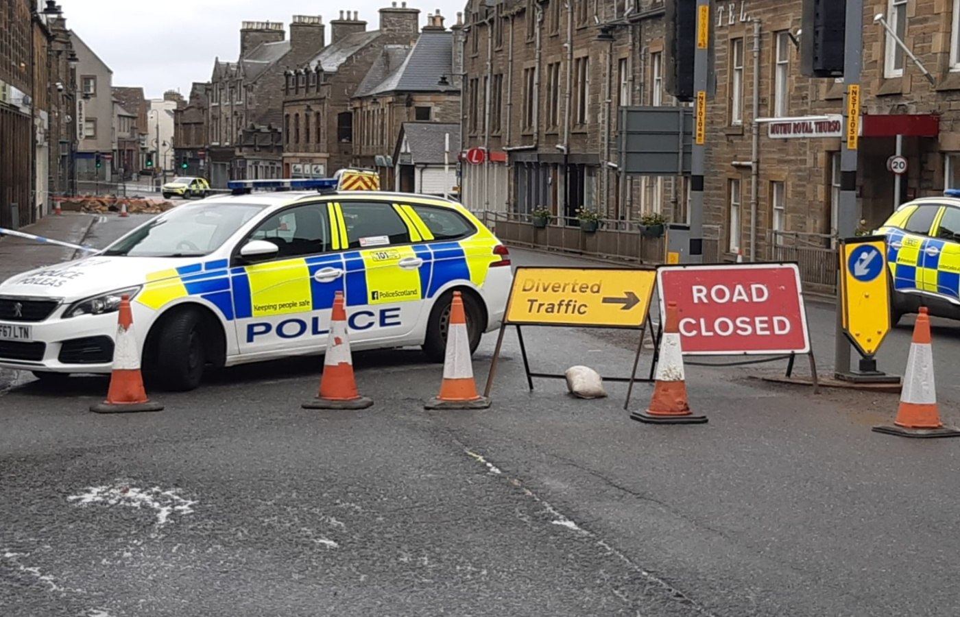 Police have closed the road and told members of the public to avoid the area.