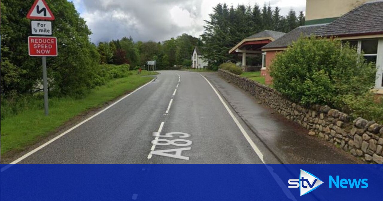 A85 closed near Dalmally in both directions after crash between van and ...