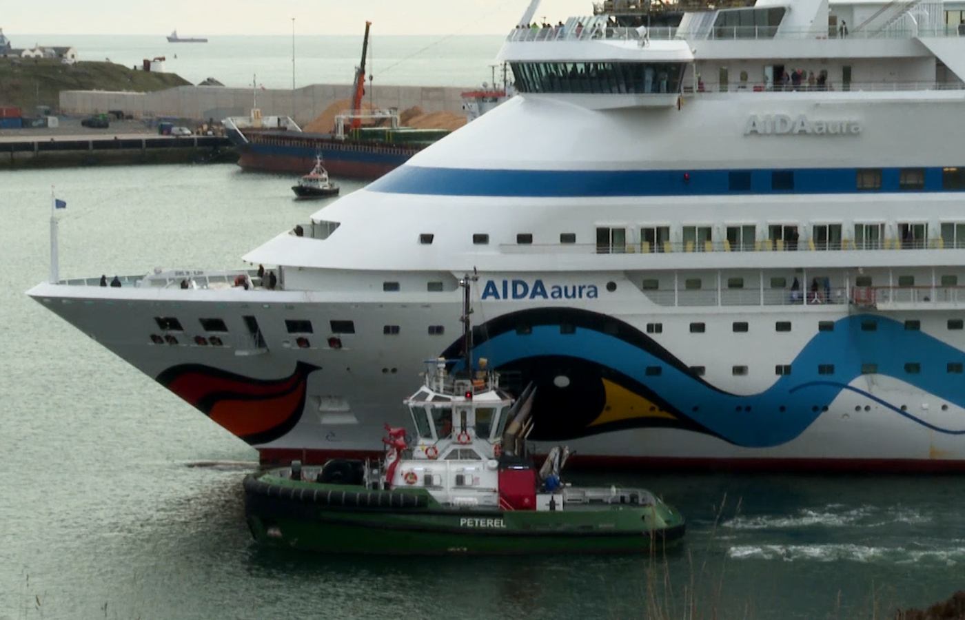 AIDAaura is the longest vessel to visit the Port of Aberdeen to date.