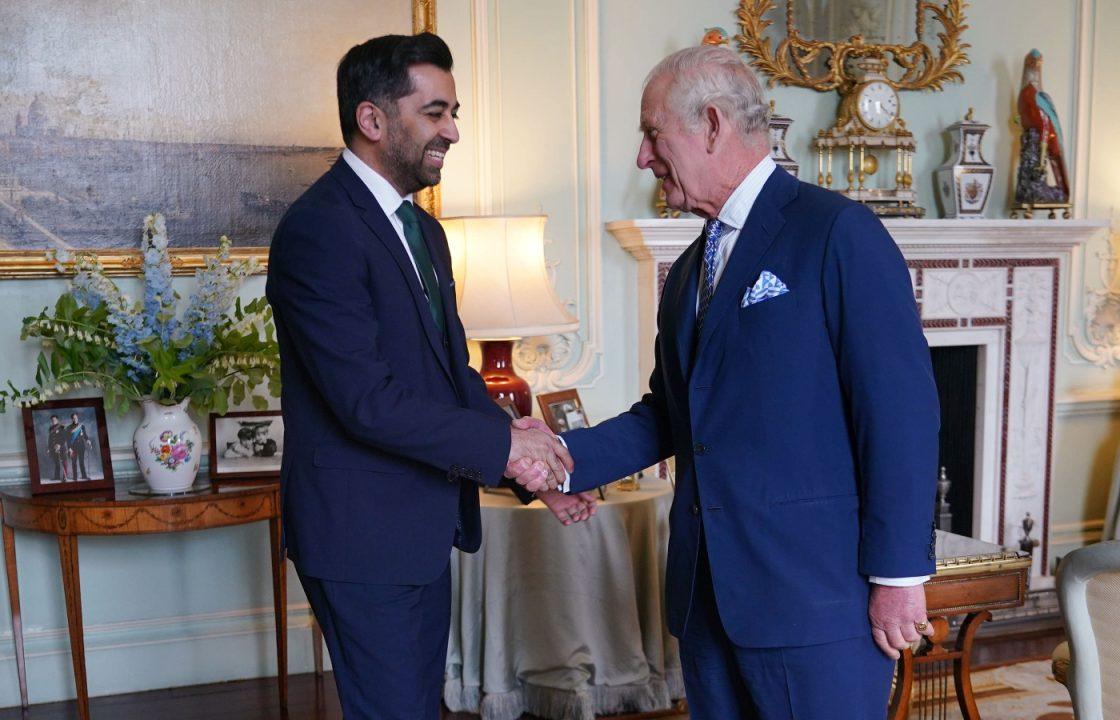 First Minister Humza Yousaf received by King Charles III in audience at Buckingham Palace
