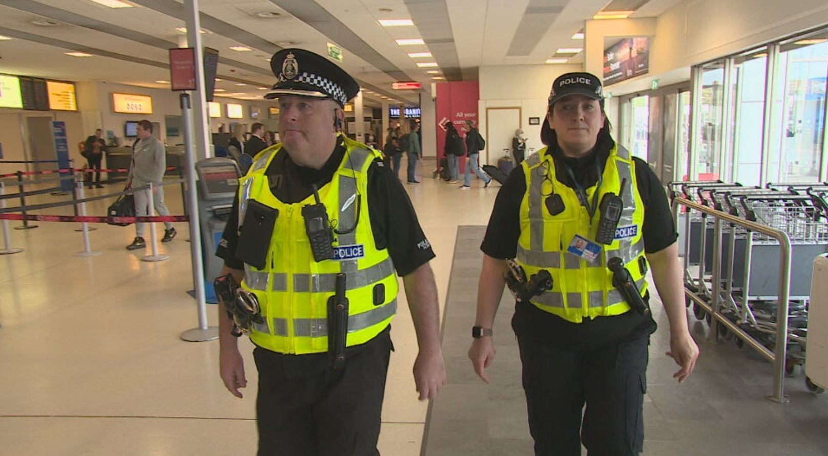 Police will be patrolling Aberdeen Airport