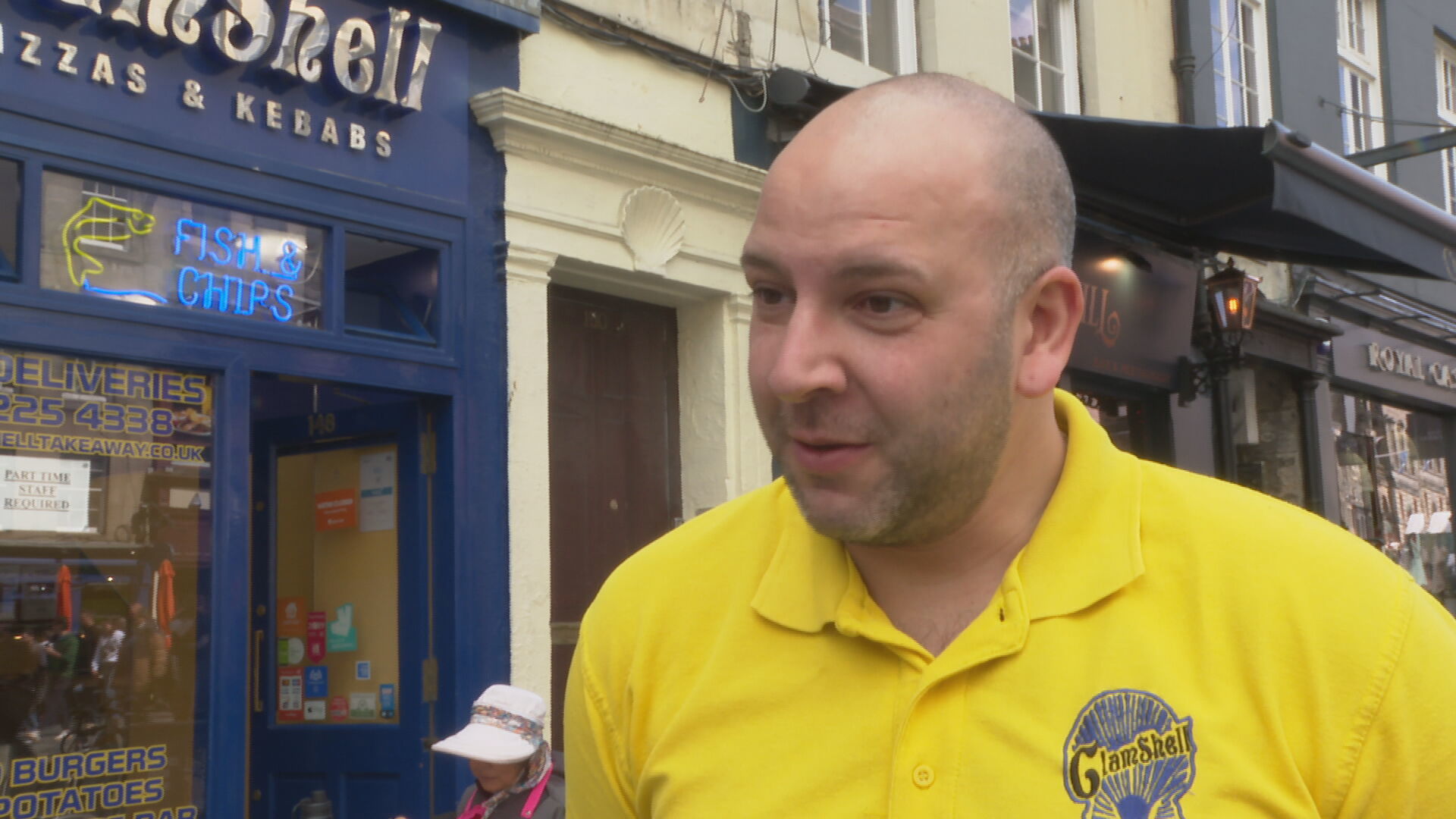 Massimo Andreucci, owner of the Clam Shell Chip Shop on the Royal Mile