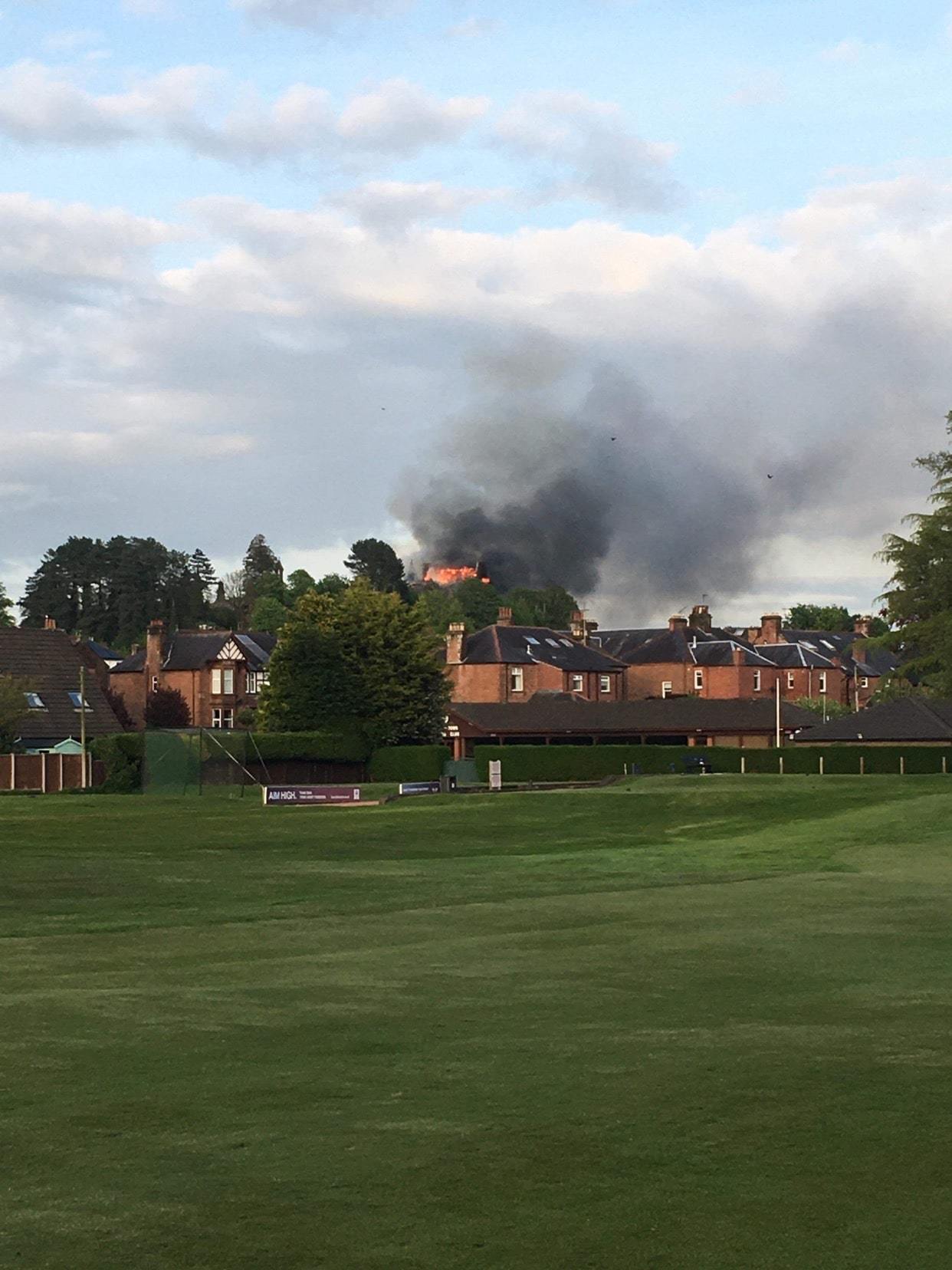 The fire at the former Benedictine convent in Dumfries started at around 7.25pm on Tuesday.
