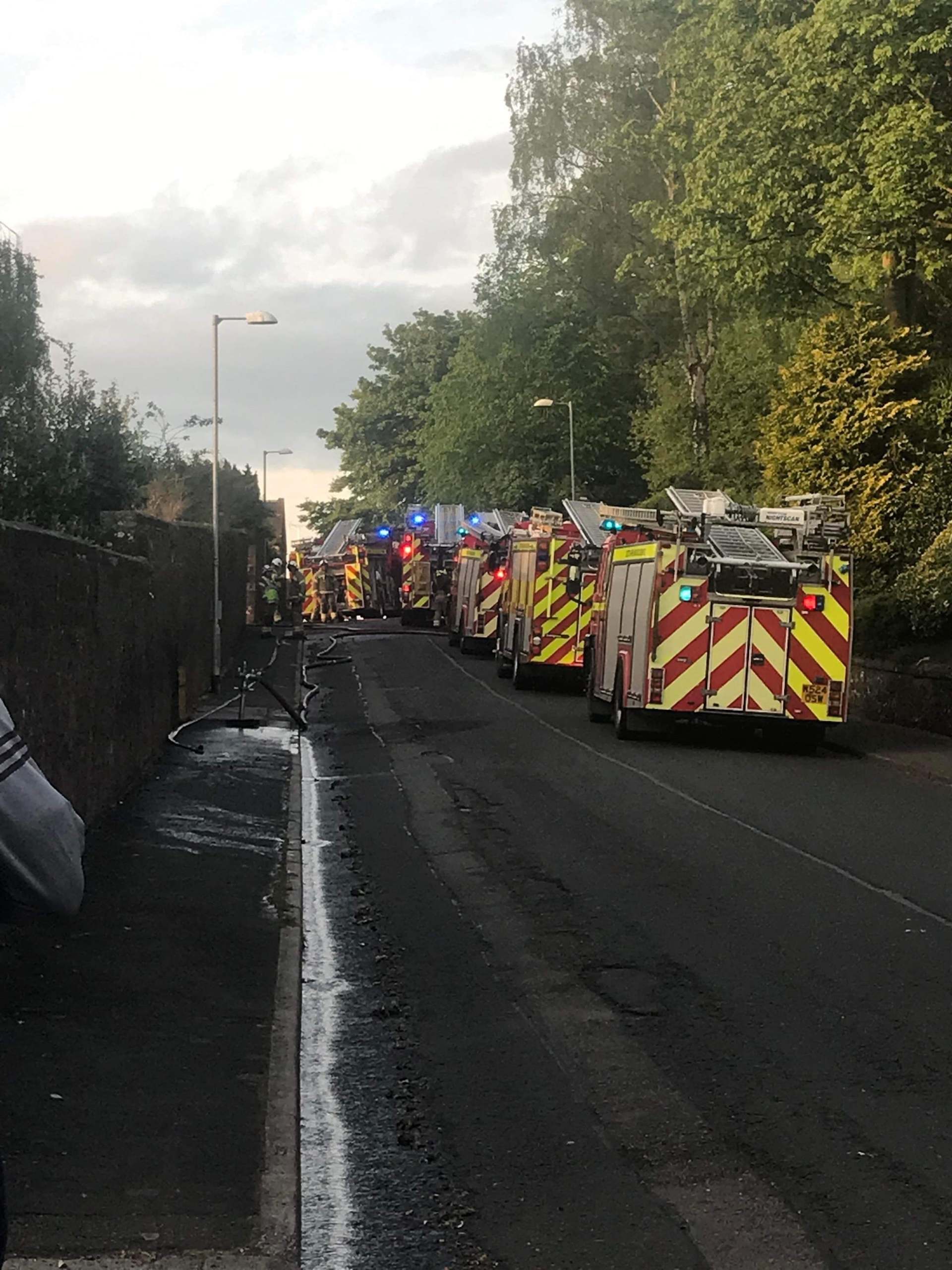 Fire crews were called to tackle the blaze at the former convent in Dumfries.