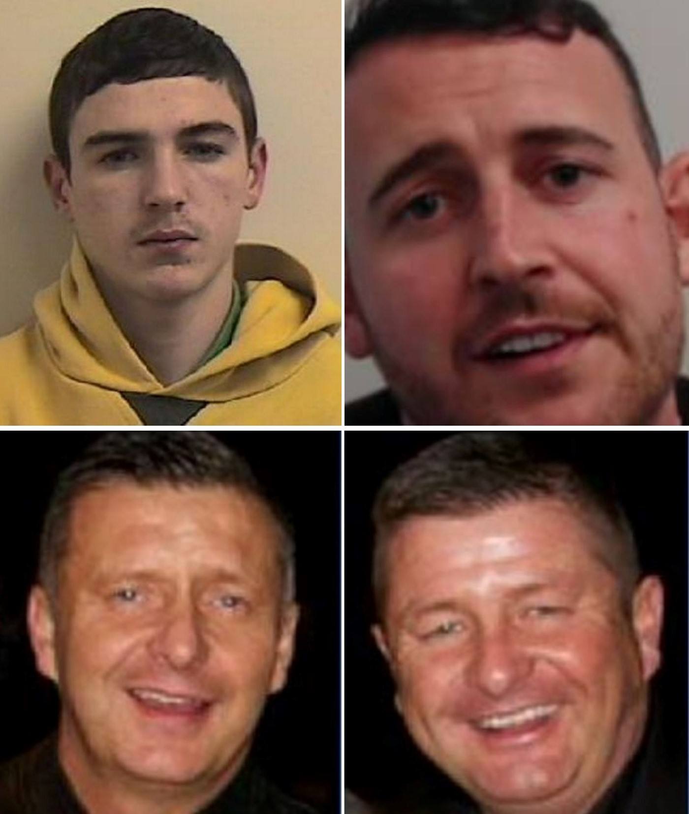 (Clockwise from top right) Jordan Owens, Christopher Hughes, Barry Gillespie and James Gillespie.
