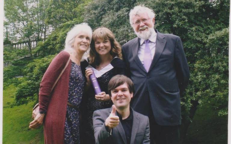 Jo Cameron with her family.